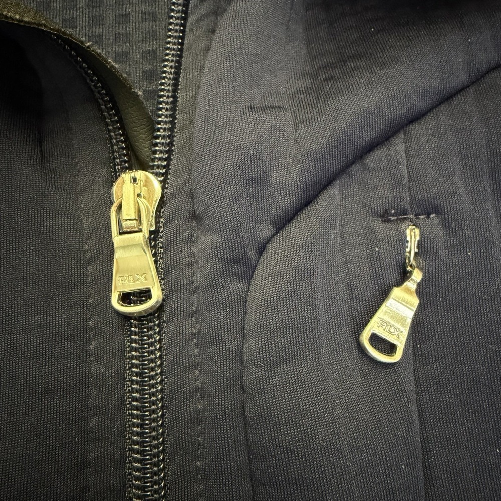 RLX Ralph Lauren Mens Medium Navy Blue Full Zip Performance Stretch Zip Pockets - Picture 3 of 16